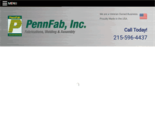 Tablet Screenshot of pennfab.com